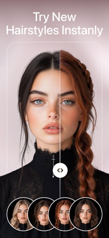 Hairstyle Try On: Haircut AI iPhone screenshot