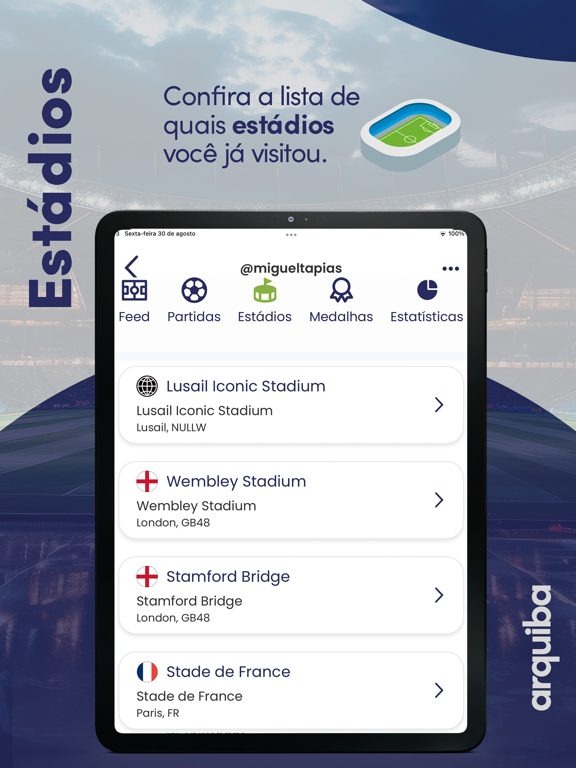 Arquiba iPad screenshot 4 - Sports app