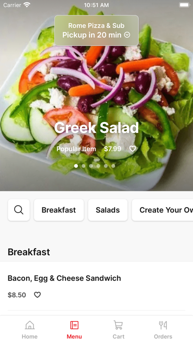 Rome Pizza & Sub To Go iPhone screenshot 2 - Food & Drink app