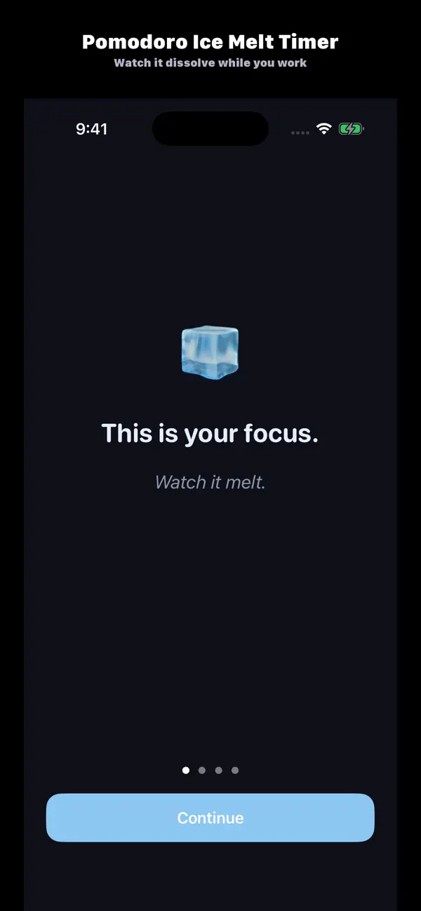Screenshot #1 pour Ice Focus: Pomodoro Timer