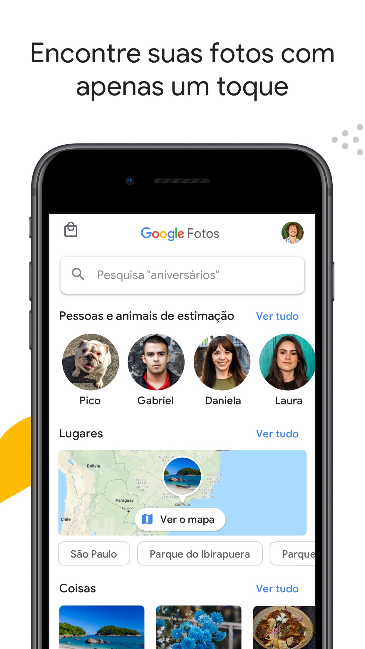 Screenshot do app Google Fotos