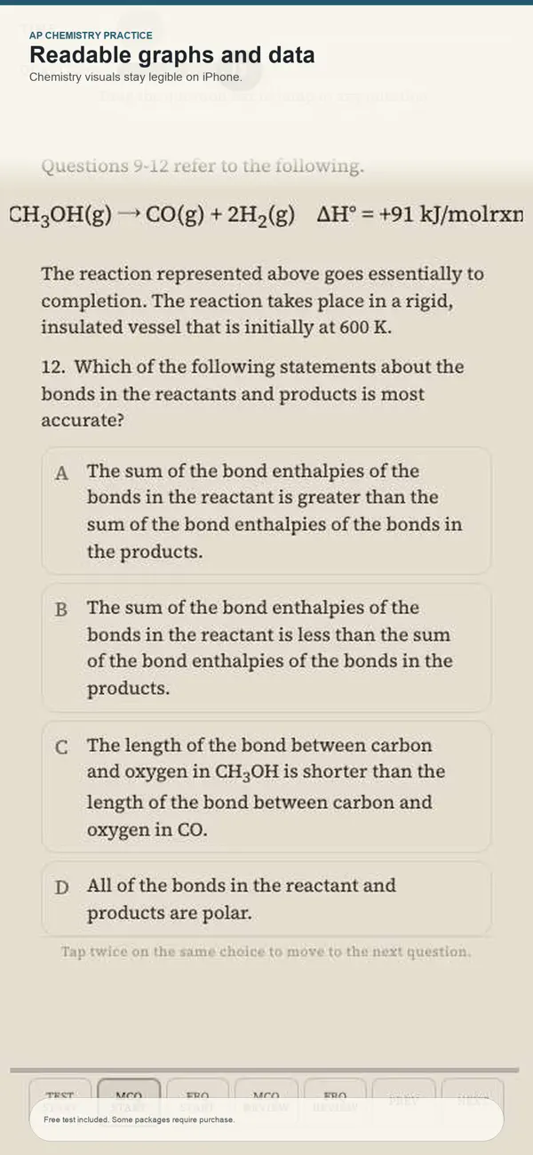 Screenshot #1 pour AP Chemistry Realistic Test
