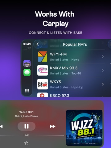 FM Radio: Live Music Stations iPad screenshot