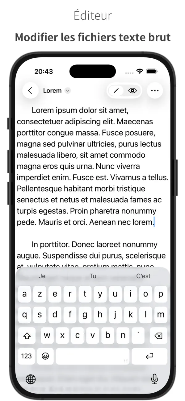 Screenshot #1 pour Plain Editor for .txt