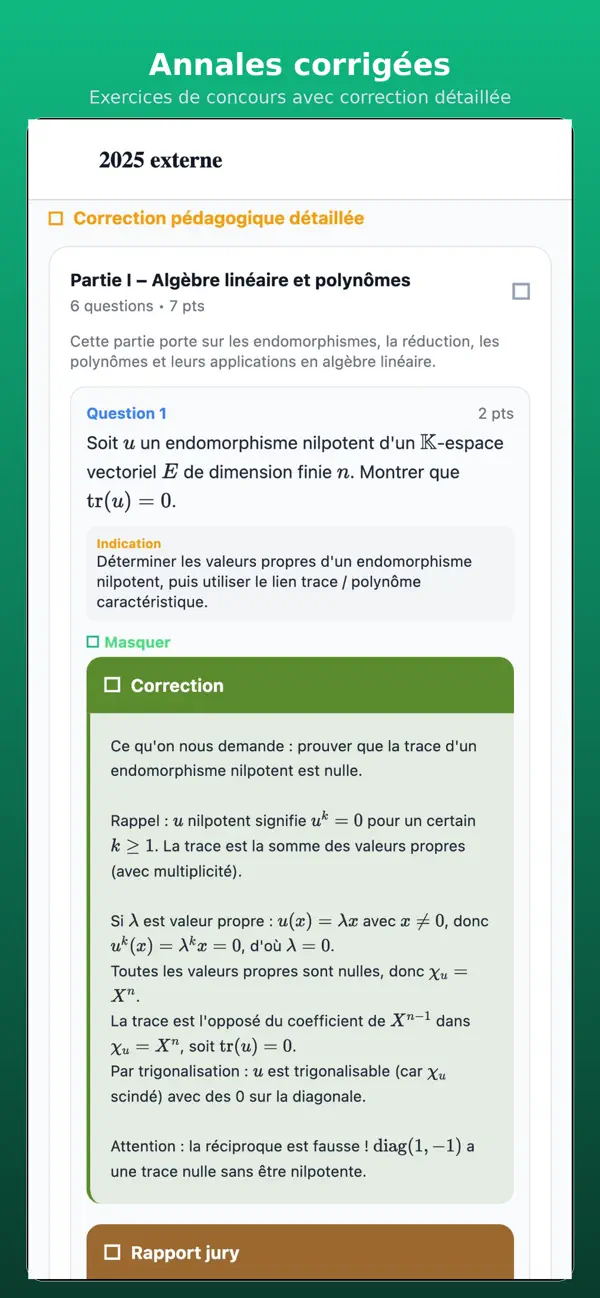 Screenshot #1 pour Agreg Master: Agrégation Maths