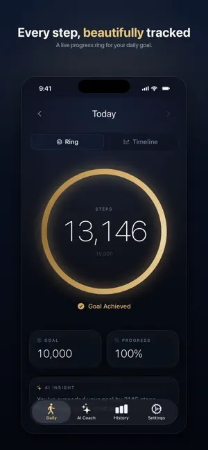 DailyStepsPro - Step Counter screenshot 1
