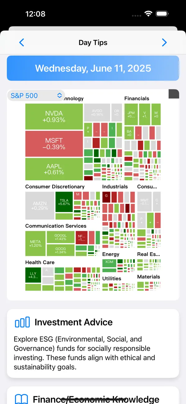 Screenshot #1 pour AI Investment Advice Calendar