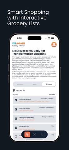 FitAgain: AI Personal Trainer iPhone screenshot