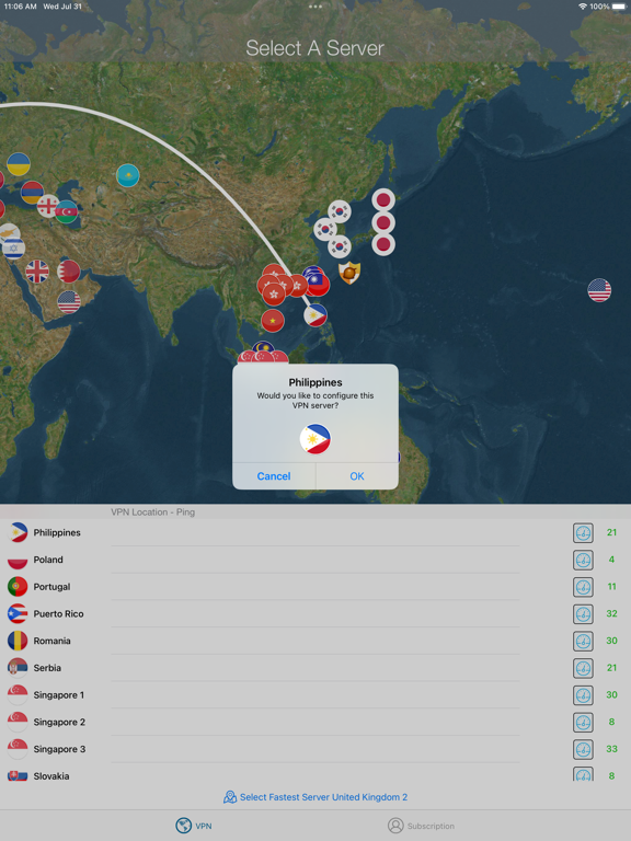 Flow VPN: Fast Secure VPN iPad screenshot 7 - Utilities app