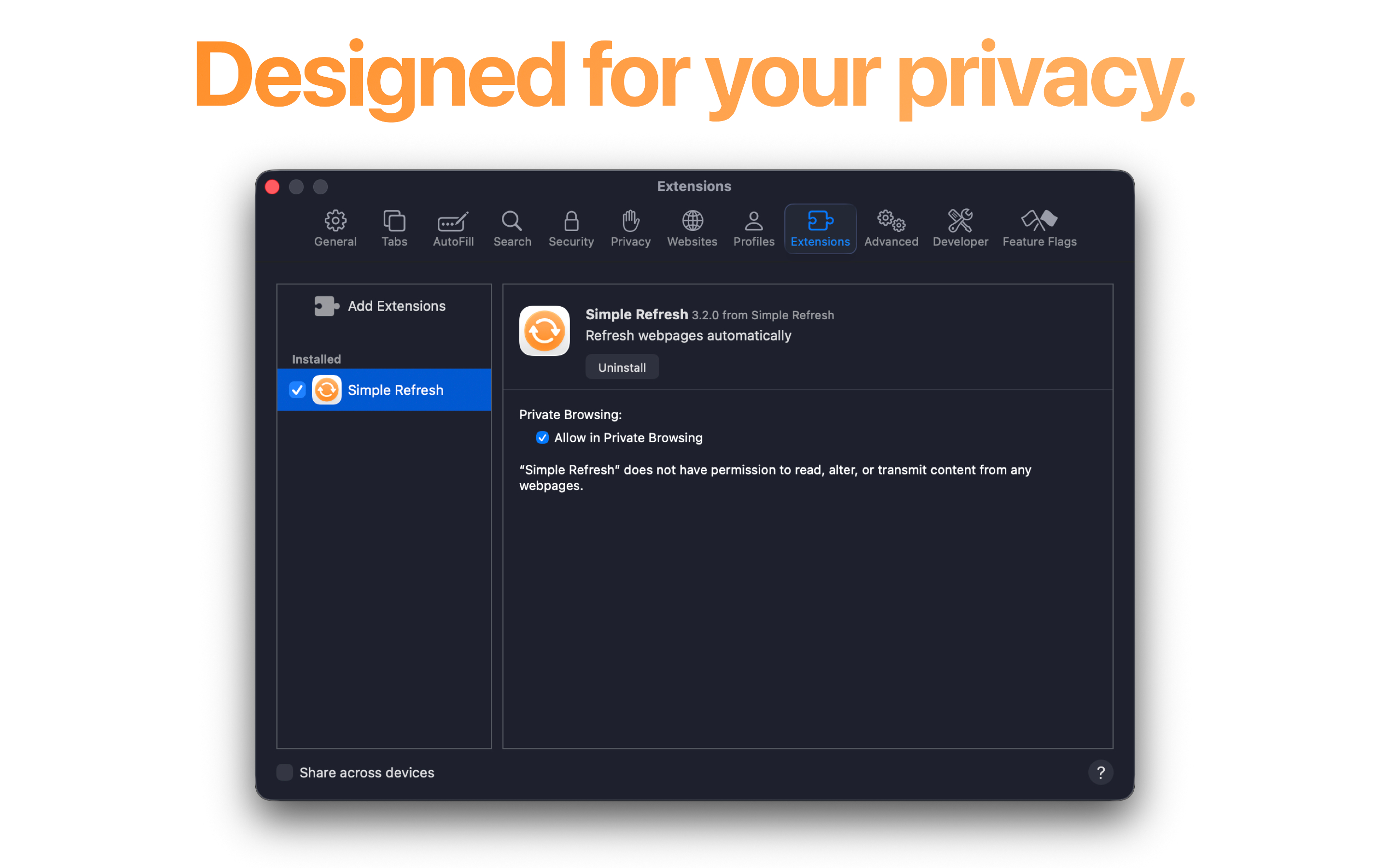 Simple Refresh for Safari