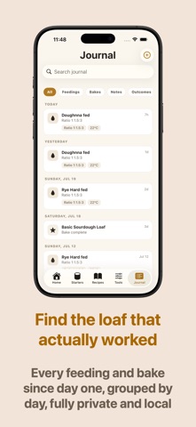 Yeasta: Sourdough Tracker screenshot