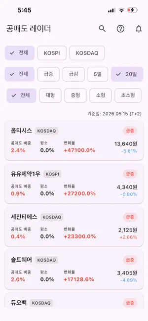 공매도 레이더 screenshot 1