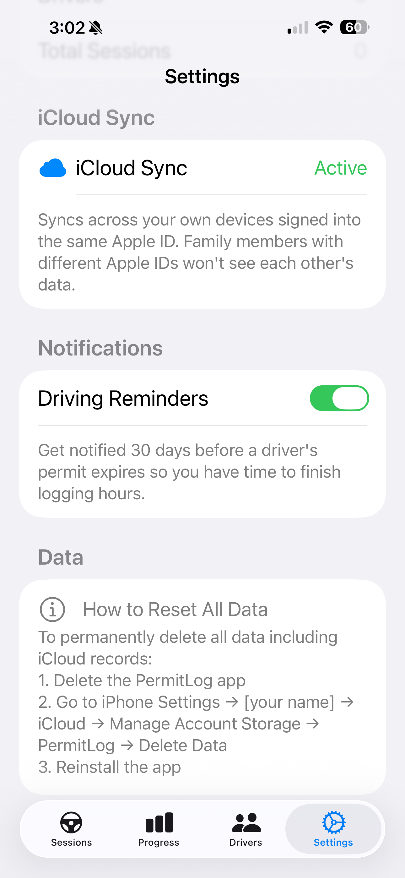 PermitLog - Driving Hours