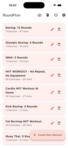 RoundFlow HIIT & Boxing Timer screenshot