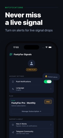 FootyFav Signals Screenshot 4 of 4