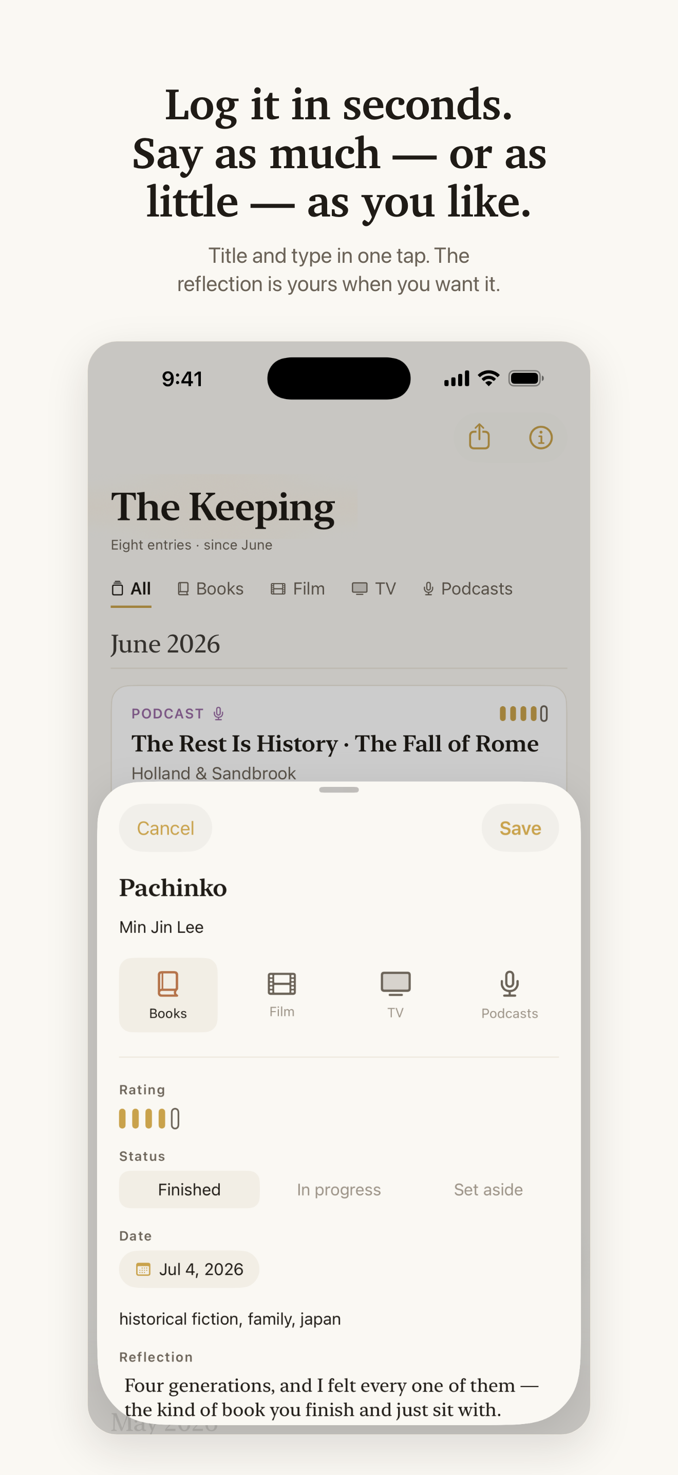The Keeping: Media Journal screenshot 6