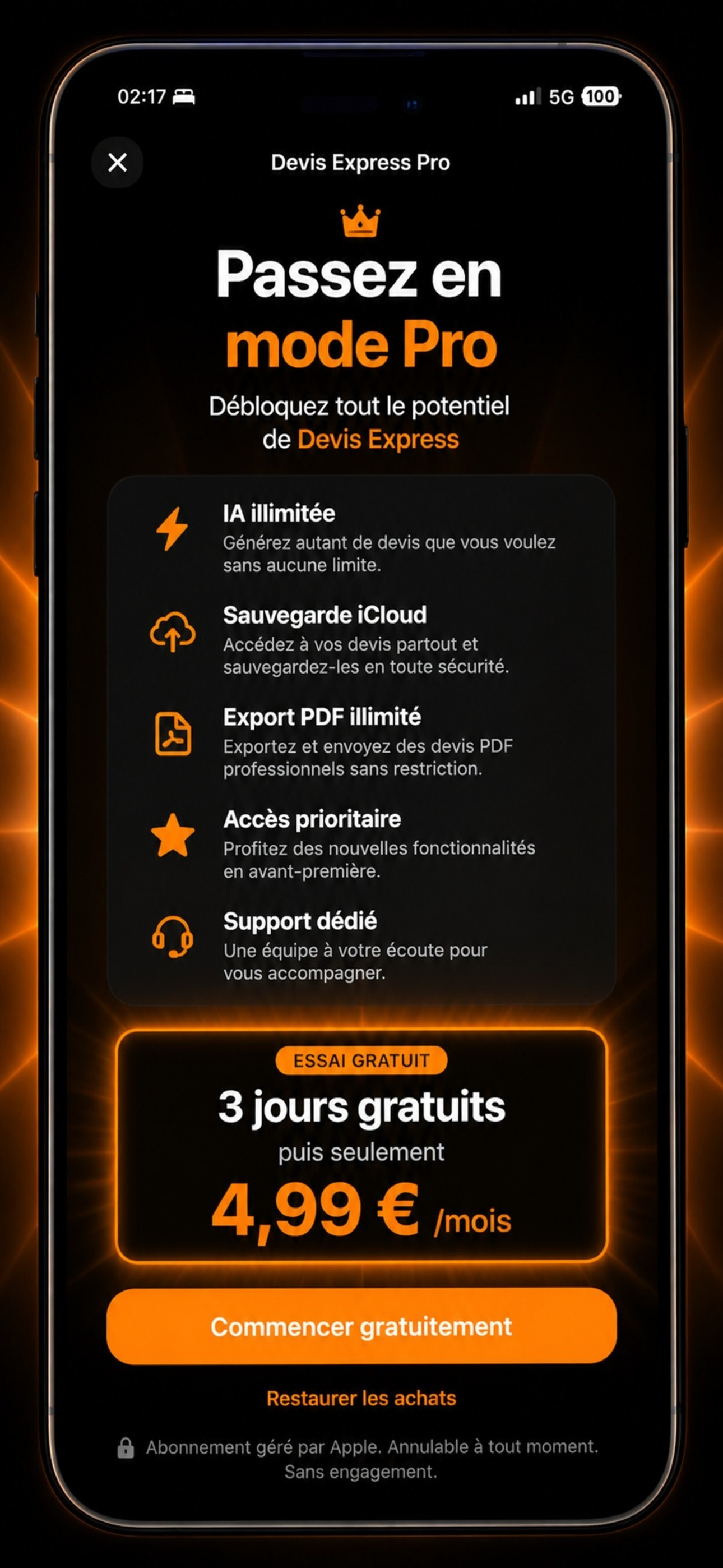Devis Express IA Batiment screenshot 3