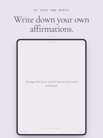 Daily Bible Affirmations Truth iPad screenshot