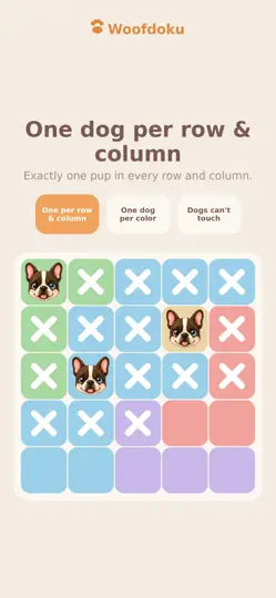 Screenshot von Woofdoku - Brain Puzzle Game auf dem iPhone 2