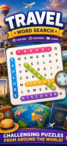 Travel Word Search: Journey iPhone screenshot
