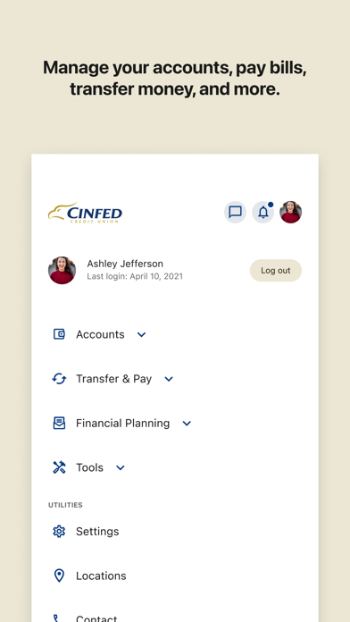 CinfedCU Mobile Banking screenshot