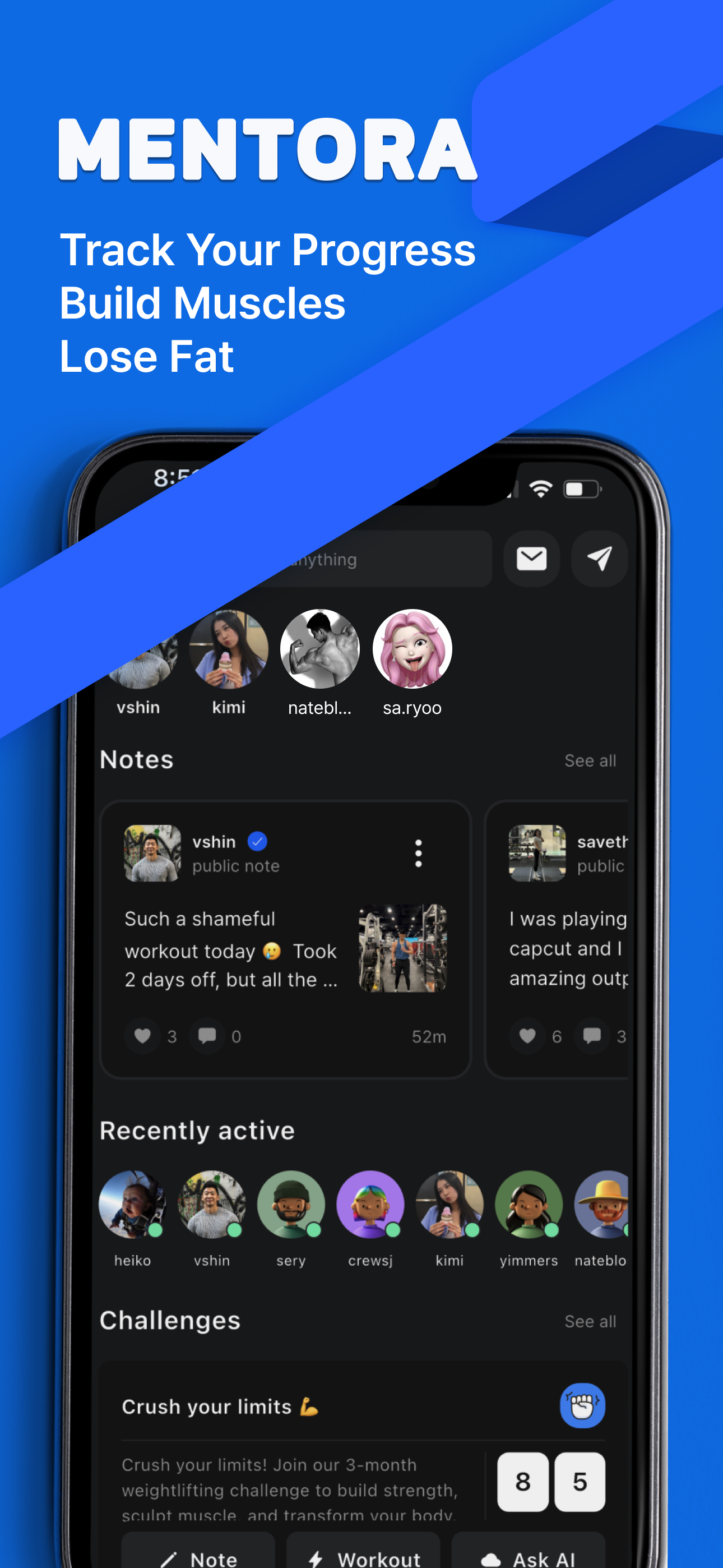 Mentora - Gym, Workout Tracker