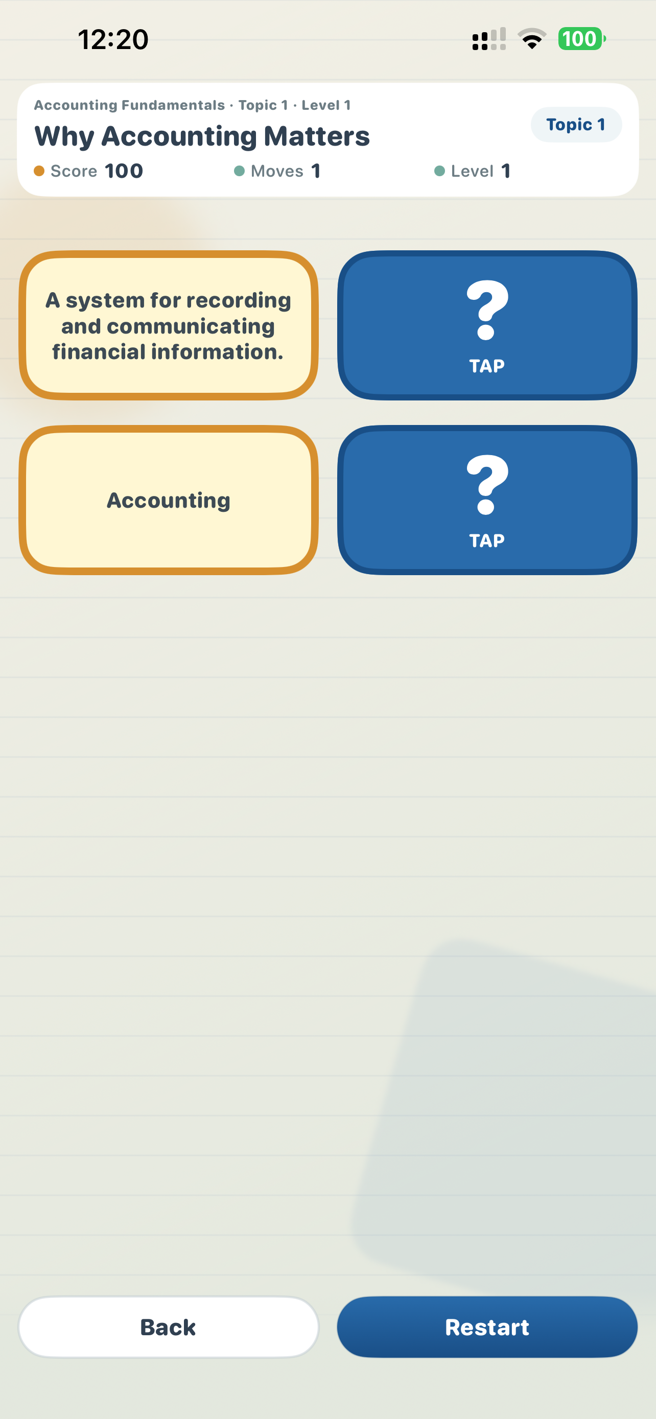 Accounting Memory Games screenshot 5