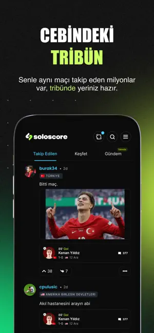 Soloscore: Sosyal & Canlı Skor iPhone screenshot 3