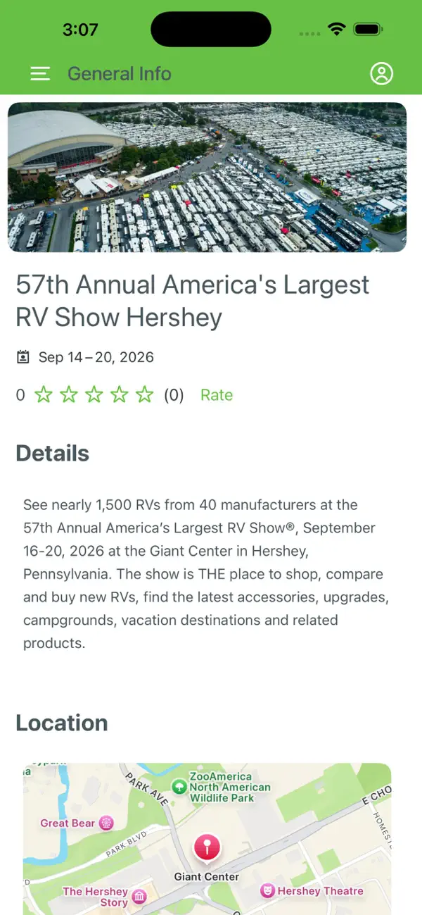 Screenshot #1 pour America's Largest RV Show
