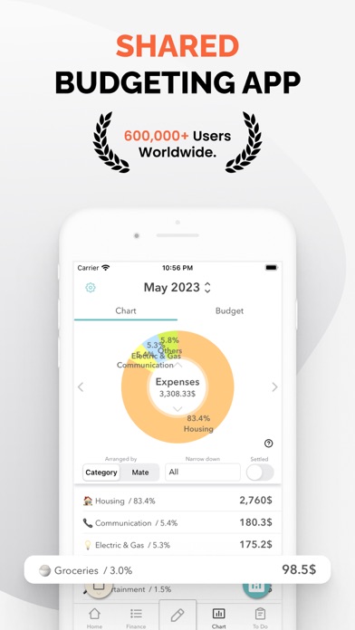 Home Budget Tracker Shareroo Screenshot