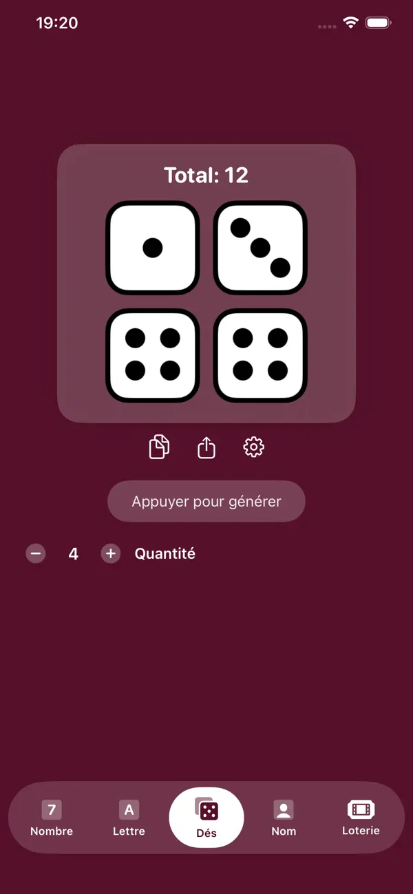 Screenshot #3 pour rasgele - Générateur Aléatoire