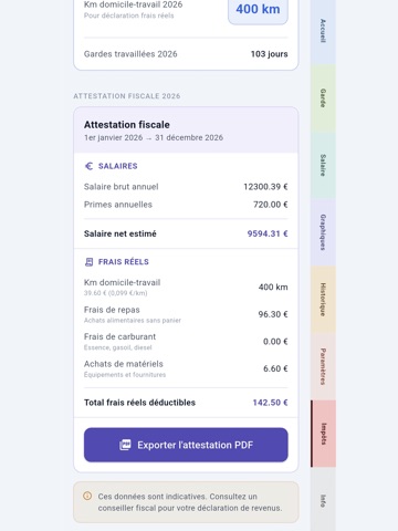 AmbuTime - Salaire Ambulancier iPad screenshot