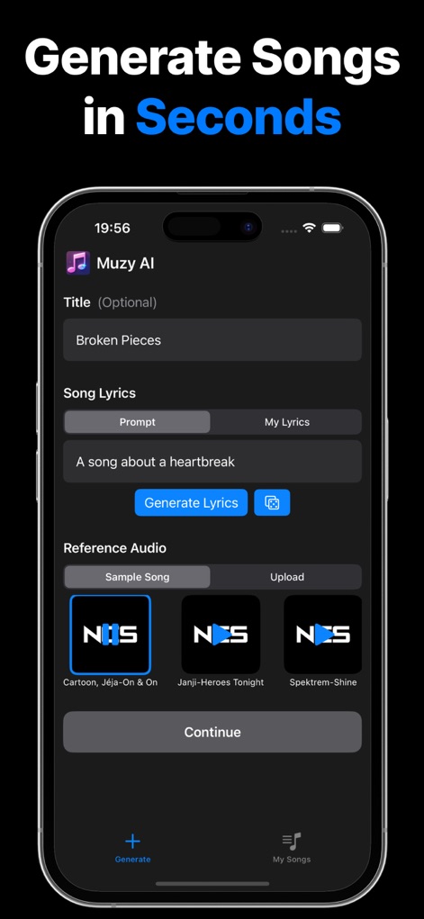 Music Generator Song AI: Muzy - Application Musique | MWM
