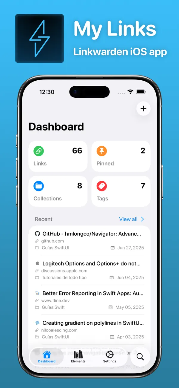 #1. My Links for Linkwarden (iOS) Tekijänä: Juan Gilsanz Polo