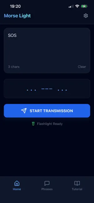 Morse Light APP screenshot 1