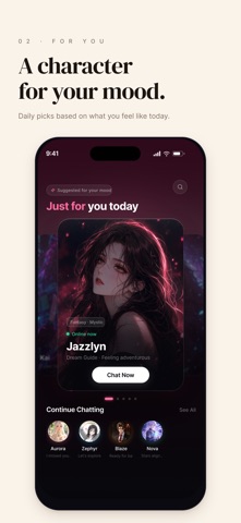 Mythos AI: Chat, Story Visuals iPhone screenshot