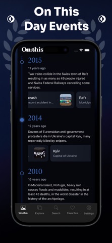 WikiTok: On This Day History iPhone screenshot