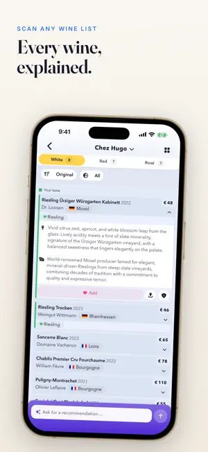 Hugo · AI Sommelier screenshot 2