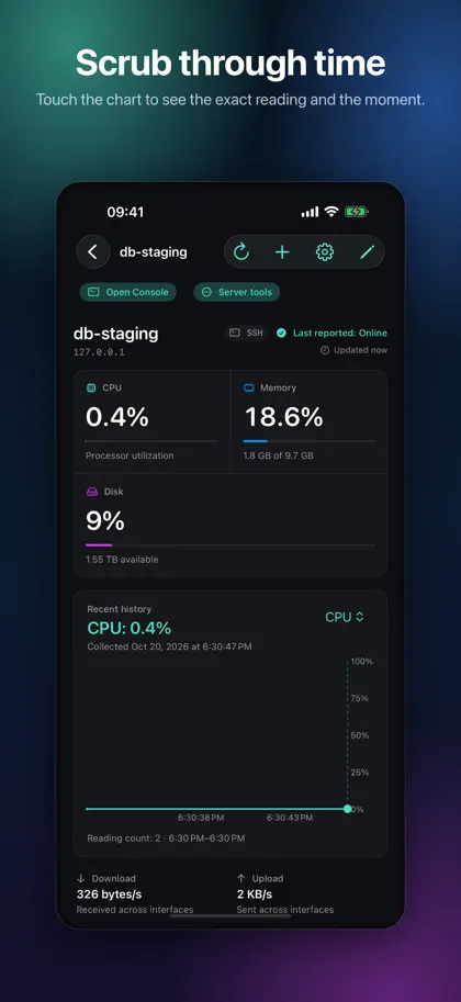 Screenshot 3 von 3 zu Nodeglance: Server Monitor