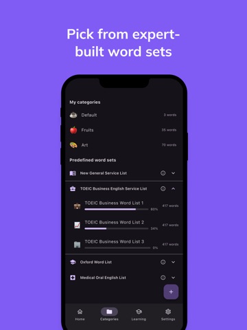 Learn English words: LexiMory iPad screenshot