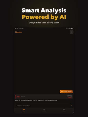 Finpulse: AI Finance Assistant iPad screenshot