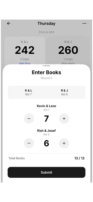 Spades Scorekeeper Pro screenshot 2