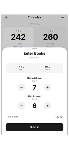 Spades Scorekeeper Pro Screenshot 2 of 4