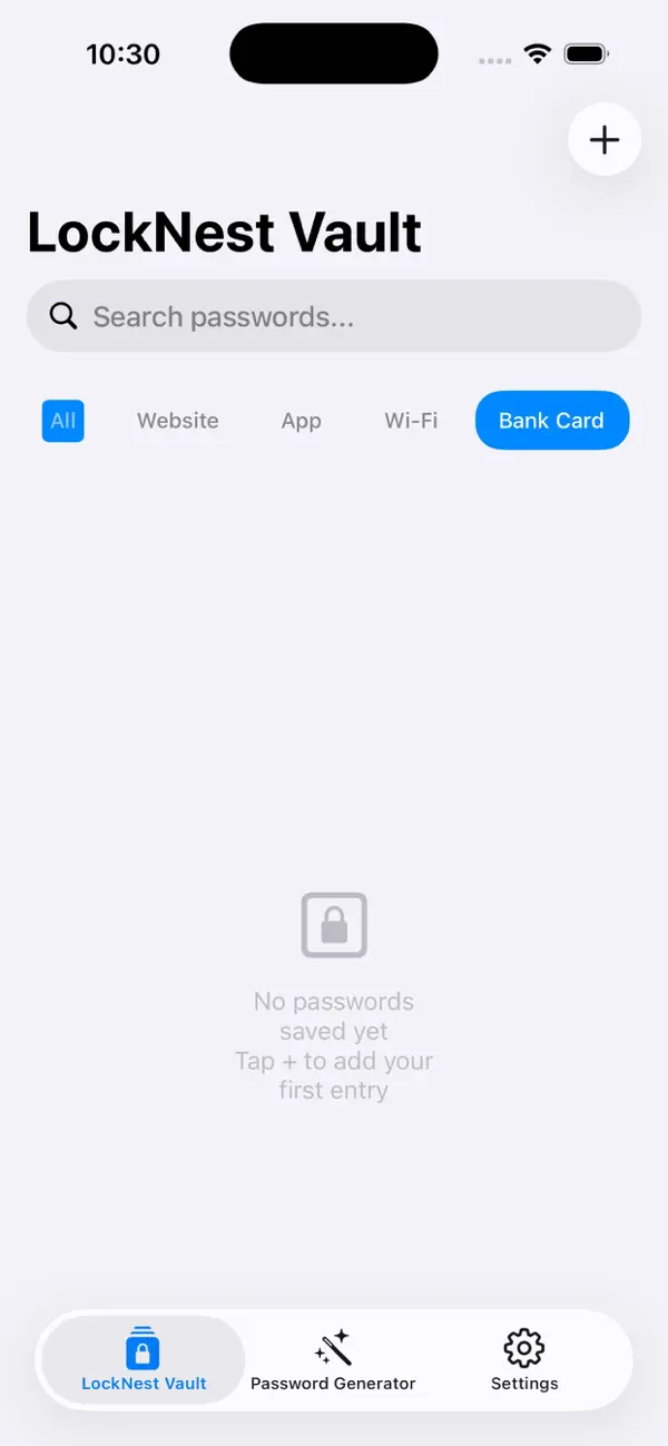 Screenshot #1 pour LockNest Password Vault