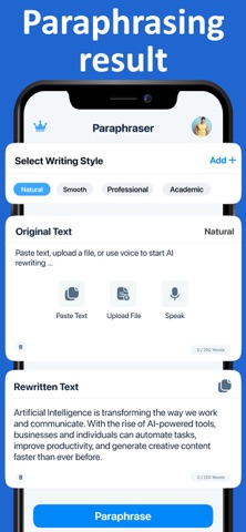 Paraphrase: Rewording Tools iPhone screenshot