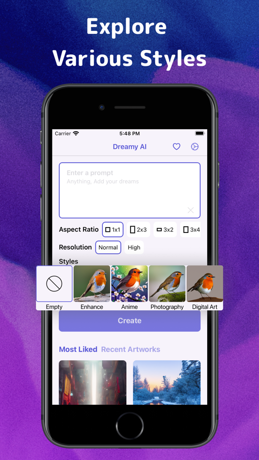 #5. AI Art Generator by Dreamy (iOS) 게시자: Kemal Bakacak