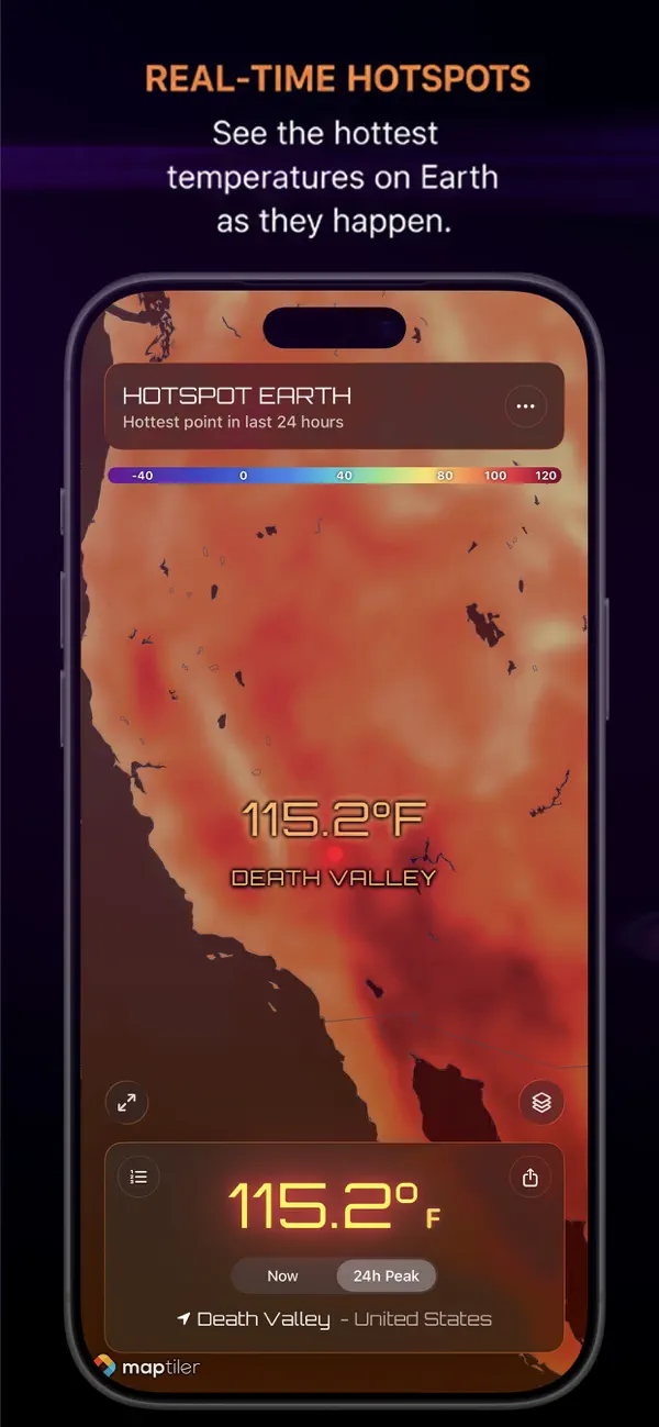 Screenshot #3 pour Hotspot Earth - Realtime Data