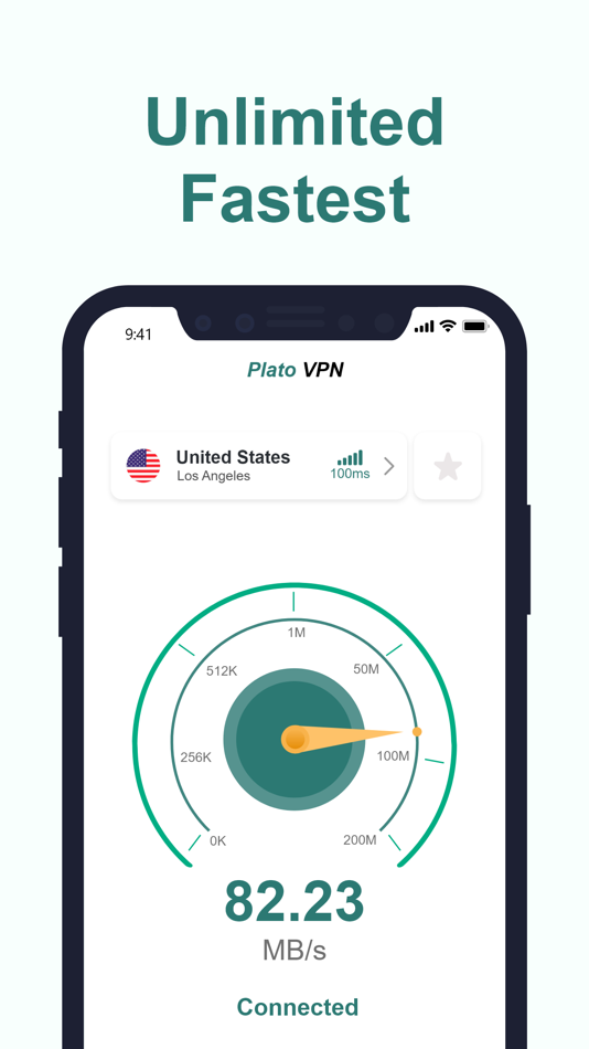 #2. PlatoVPN:Super unlimited proxy (iOS) بواسطة: MogoTech Inc.