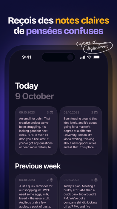 Screenshot #3 pour Letterly: Notes Vocales AI