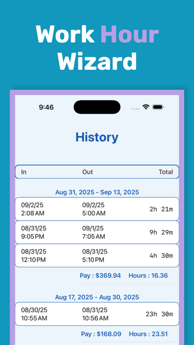 PayChecker+ iPhone screenshot 3 - Productivity app